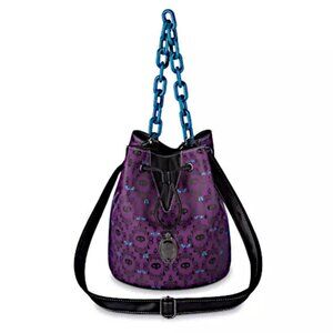 Disney Parks Loungefly Haunted Mansion Glow In The Dark Wallpaper Bucket Bag NEW